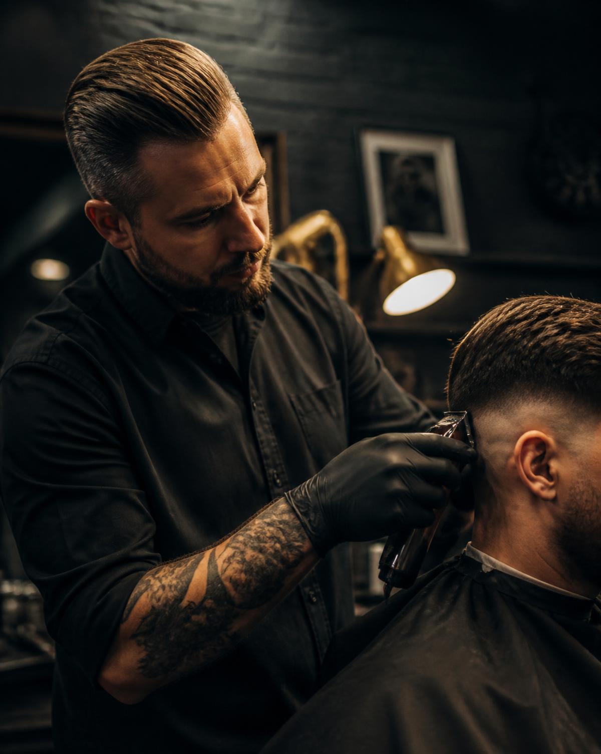 Barber detailing a fresh fade at Headline Barbers, Cape Town